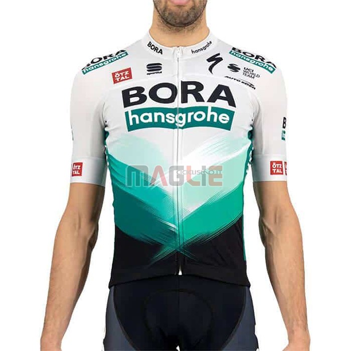 Maglia Bora-Hansgrone Manica Corta 2021 Bianco Verde